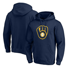 Milwaukee Brewers Official Team Logo Pullover Hoodie Navy