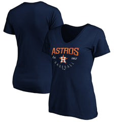 Houston Astros Women's Core Live For It V-Neck T-Shirt Navy