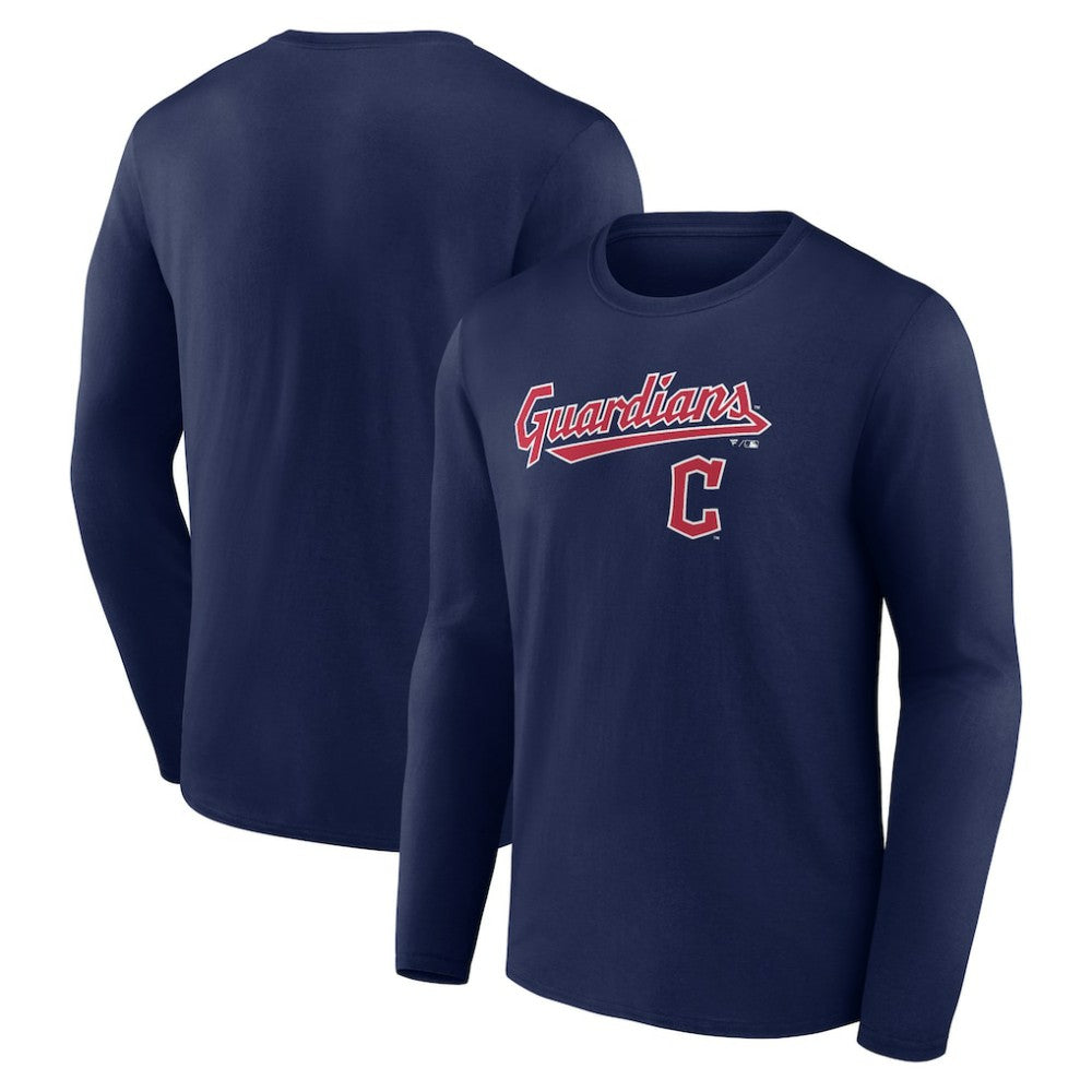 Cleveland Guardians Team Lock Up Long Sleeve T-Shirt Navy