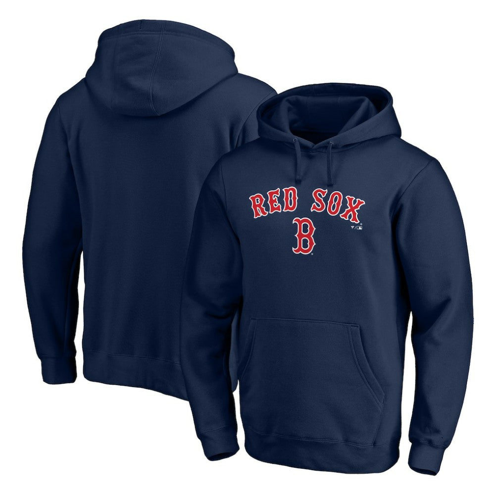 Boston Red Sox Team Lock Up Wordmark Pullover Hoodie Navy