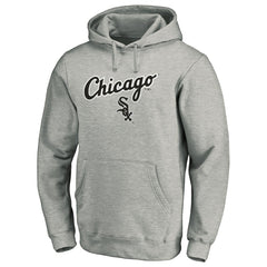 Chicago White Sox Team Lock Up Wordmark Pullover Hoodie Gray