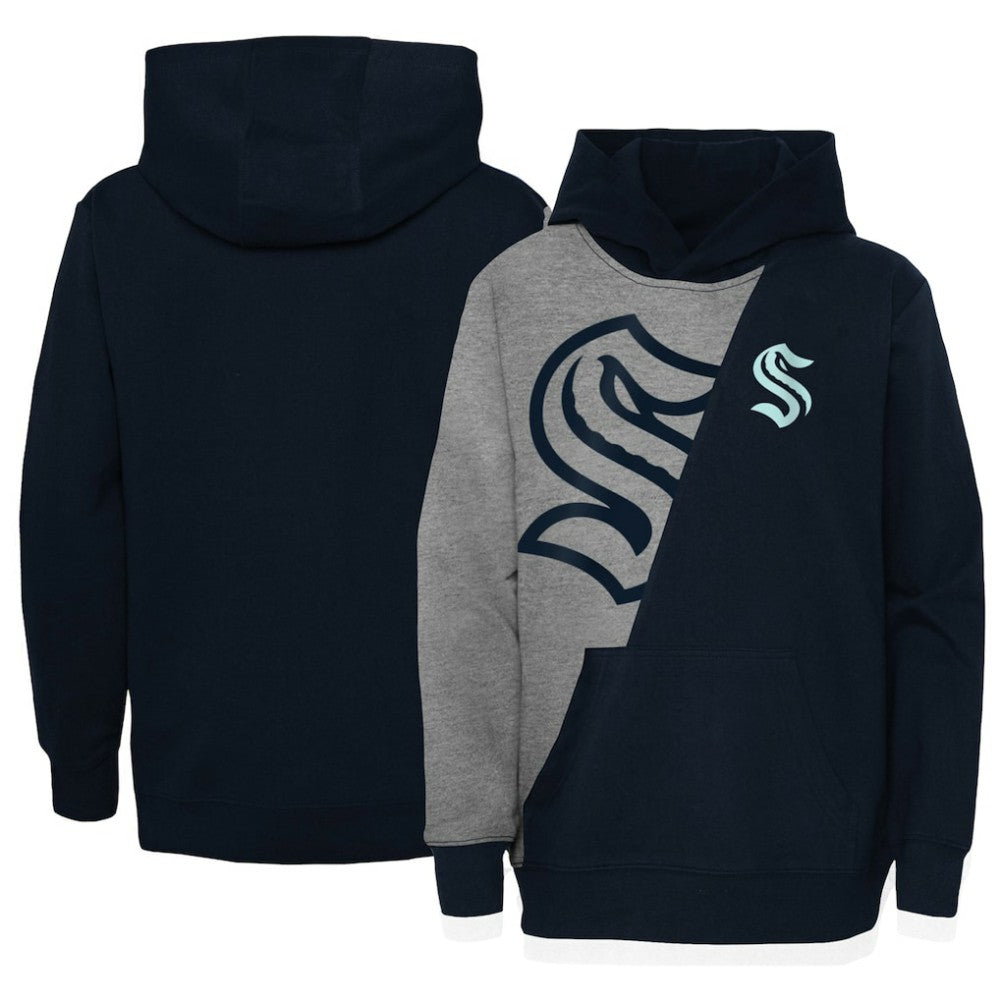 Seattle Kraken Preschool Unrivaled Pullover Hoodie Gray/Deep Sea Blue