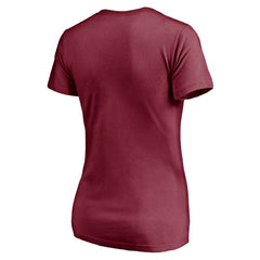 Philadelphia Phillies Women's Fightin' Phils V-Neck T-Shirt Burgundy