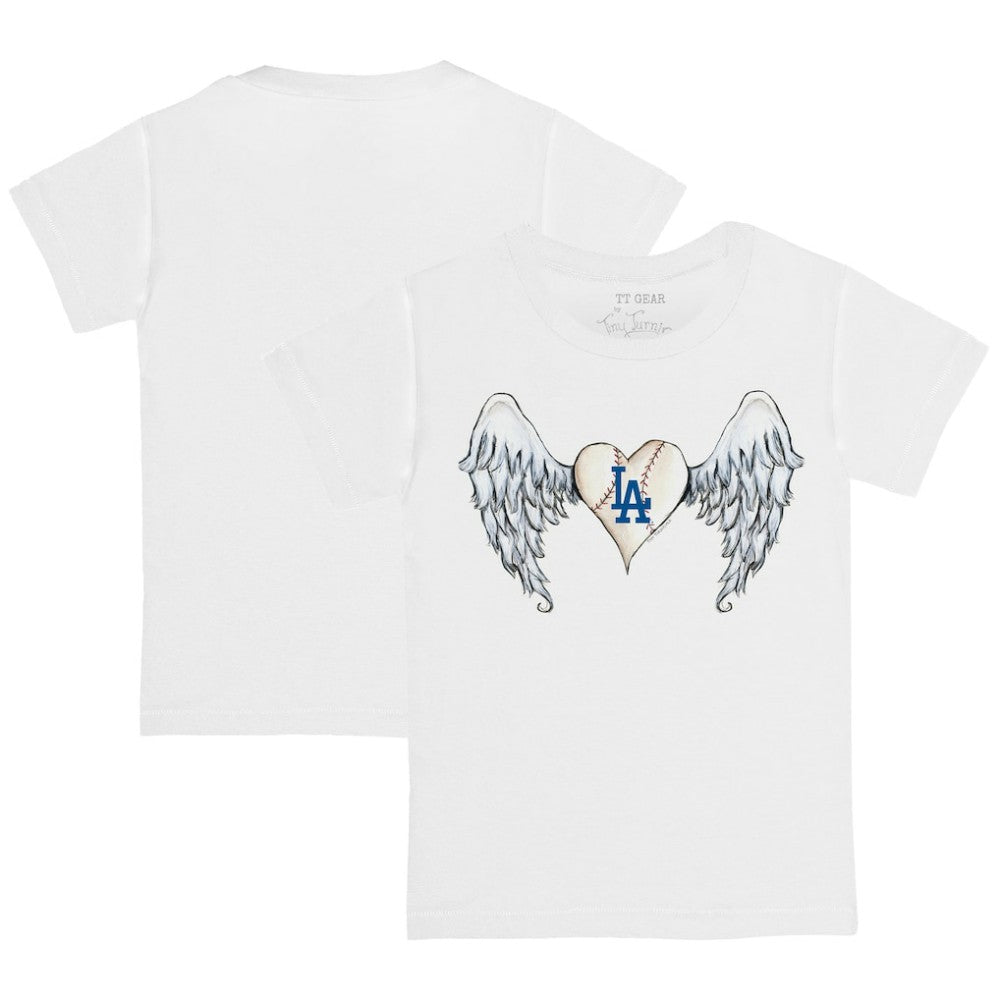 Los Angeles Dodgers Tiny Turnip Youth Angel Wings T-Shirt White