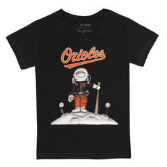 Baltimore Orioles Tiny Turnip Youth Astronaut T-Shirt Black