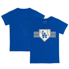 Los Angeles Dodgers Tiny Turnip Youth Base Stripe T-Shirt Royal
