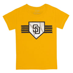 San Diego Padres Tiny Turnip Youth Base Stripe T-Shirt Gold