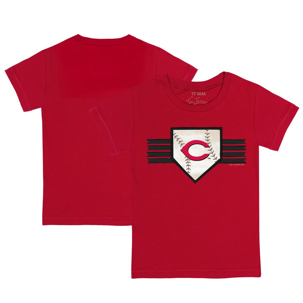 Cincinnati Reds Tiny Turnip Youth Base Stripe T-Shirt Red