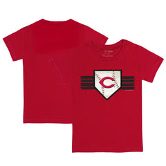 Cincinnati Reds Tiny Turnip Youth Base Stripe T-Shirt Red