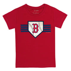 Boston Red Sox Tiny Turnip Youth Base Stripe T-Shirt Red