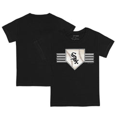 Chicago White Sox Tiny Turnip Youth Base Stripe T-Shirt Black