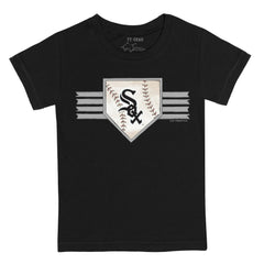 Chicago White Sox Tiny Turnip Youth Base Stripe T-Shirt Black
