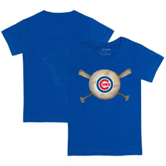 Chicago Cubs Tiny Turnip Youth Baseball Cross Bats T-Shirt Royal