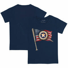 Houston Astros Tiny Turnip Youth Baseball Flag T-Shirt Navy