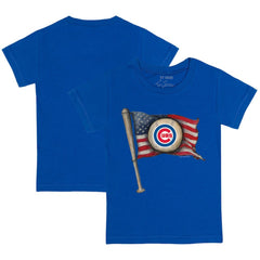 Chicago Cubs Tiny Turnip Youth Baseball Flag T-Shirt Royal