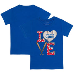 Chicago Cubs Tiny Turnip Youth Baseball Love T-Shirt Royal