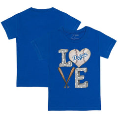 Los Angeles Dodgers Tiny Turnip Youth Baseball Love T-Shirt Royal