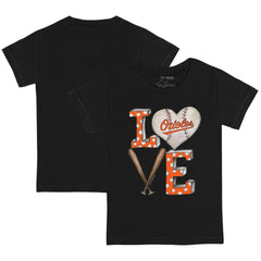 Baltimore Orioles Tiny Turnip Youth Baseball Love T-Shirt Black