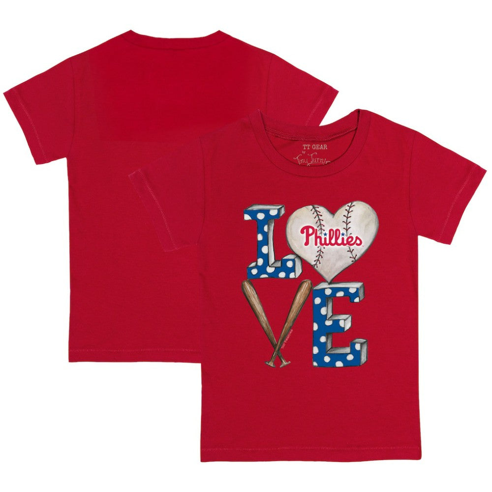 Philadelphia Phillies Tiny Turnip Youth Baseball Love T-Shirt Red
