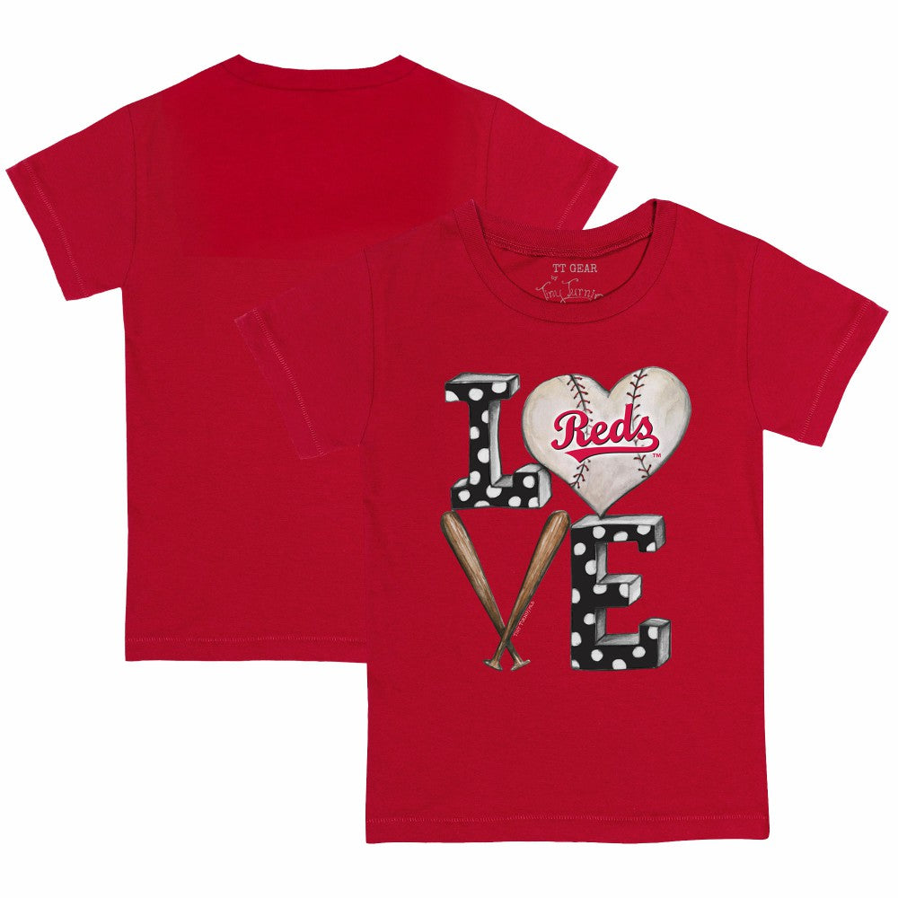 Cincinnati Reds Tiny Turnip Youth Baseball Love T-Shirt Red