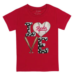 Cincinnati Reds Tiny Turnip Youth Baseball Love T-Shirt Red