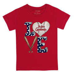 St. Louis Cardinals Tiny Turnip Youth Baseball Love T-Shirt Red