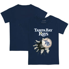 Tampa Bay Rays Tiny Turnip Youth Baseball Tear T-Shirt Navy