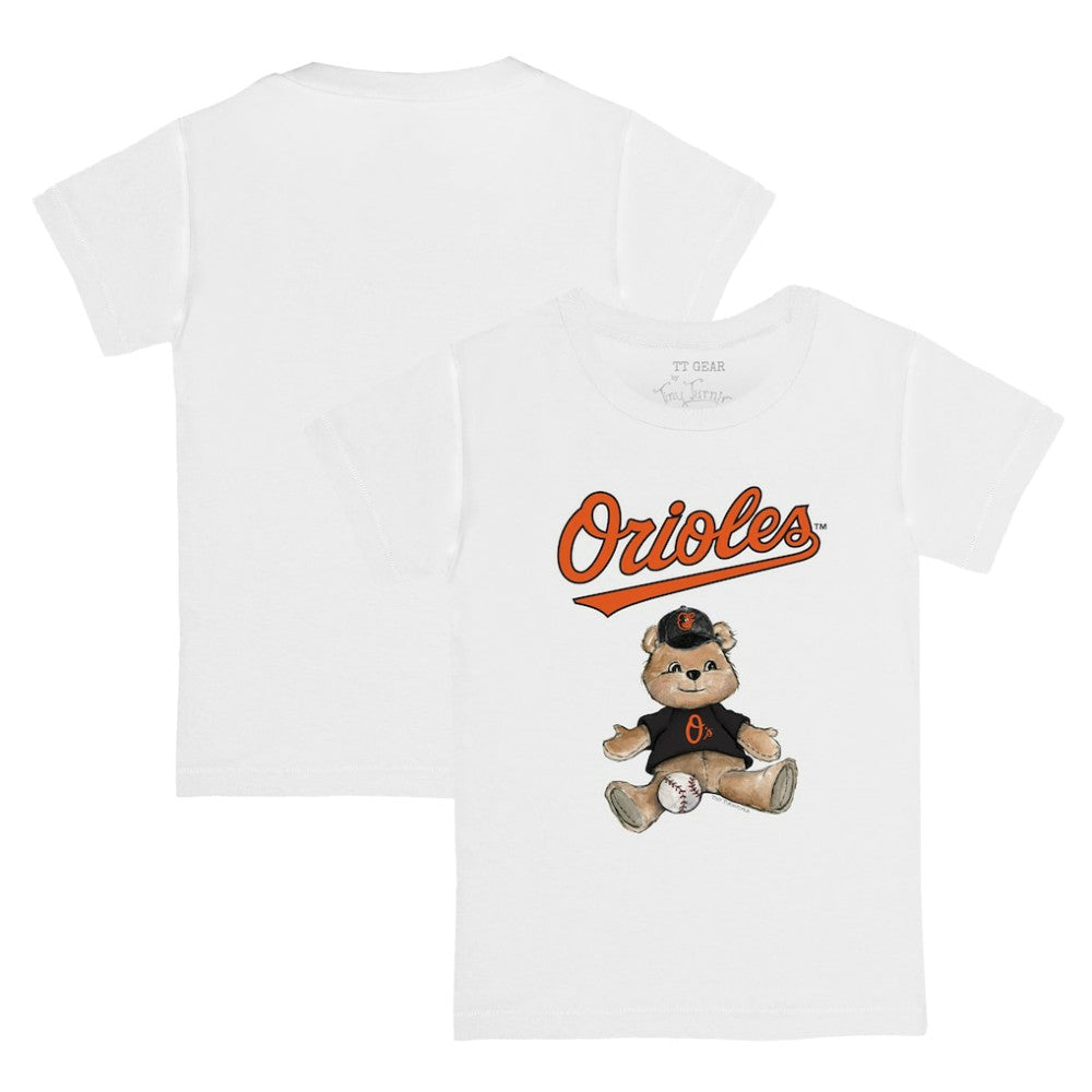 Baltimore Orioles Tiny Turnip Youth Teddy Boy T-Shirt White