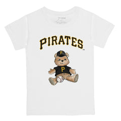 Pittsburgh Pirates Tiny Turnip Youth Teddy Boy T-Shirt White