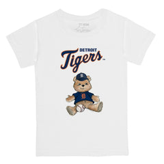 Detroit Tigers Tiny Turnip Youth Teddy Boy T-Shirt White