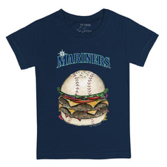 Seattle Mariners Tiny Turnip Youth Burger T-Shirt Navy