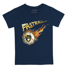 Milwaukee Brewers Tiny Turnip Youth Fastball T-Shirt Navy