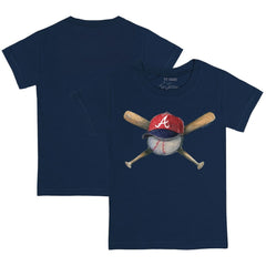 Atlanta Braves Tiny Turnip Youth Hat Crossbats T-Shirt Navy