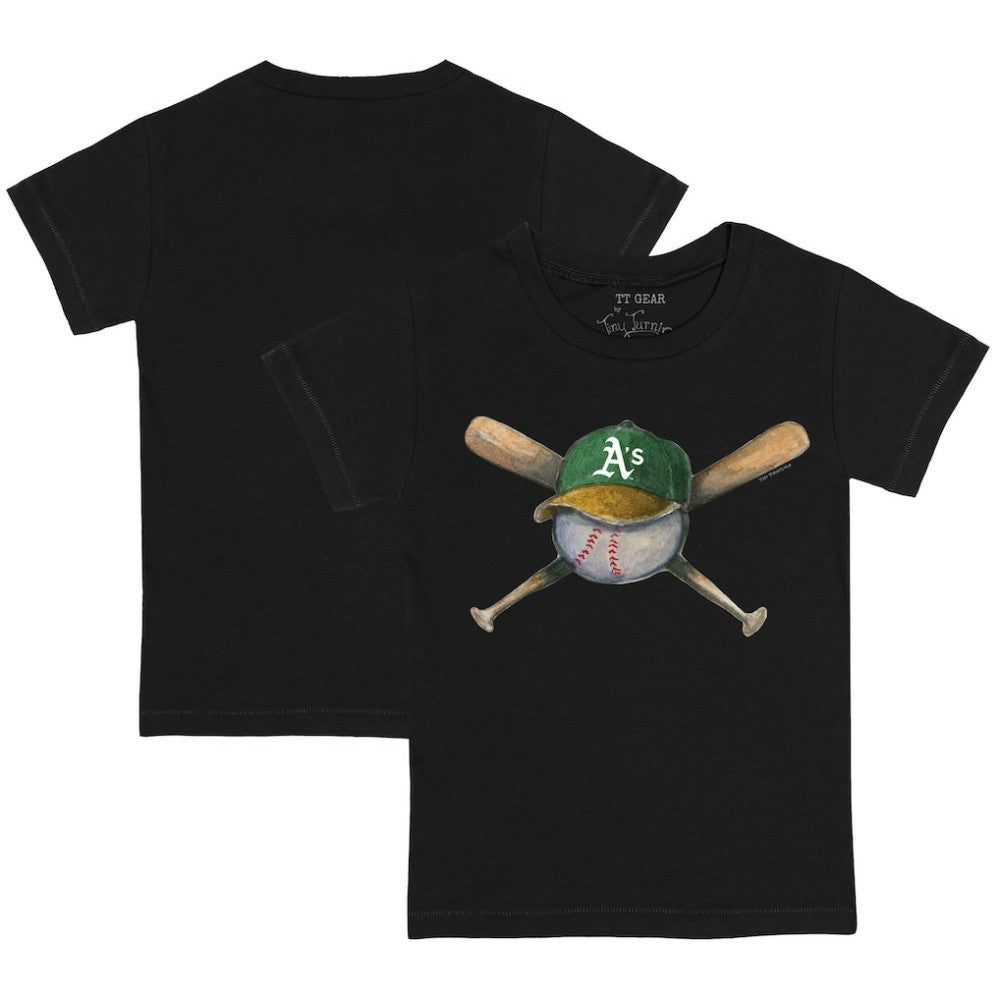Athletics Tiny Turnip Youth Hat Crossbats T-Shirt Black