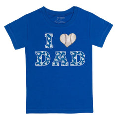 Los Angeles Dodgers Tiny Turnip Youth I Love Dad T-Shirt Royal