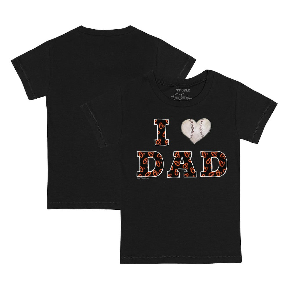 Baltimore Orioles Tiny Turnip Youth I Love Dad T-Shirt Black