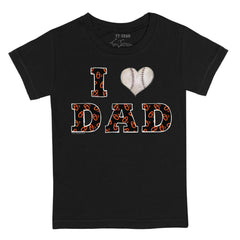 Baltimore Orioles Tiny Turnip Youth I Love Dad T-Shirt Black