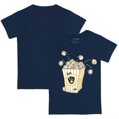 Milwaukee Brewers Tiny Turnip Youth Popcorn T-Shirt Navy