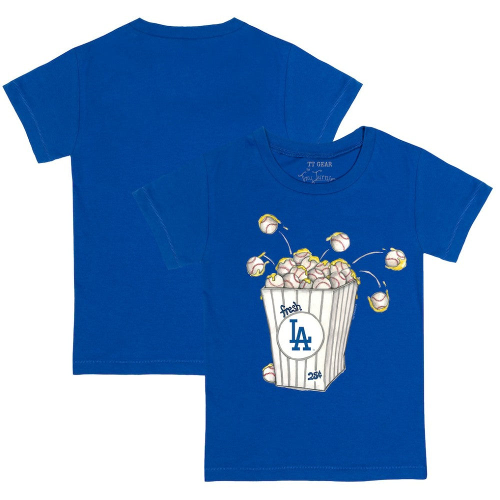 Los Angeles Dodgers Tiny Turnip Youth Popcorn T-Shirt Royal