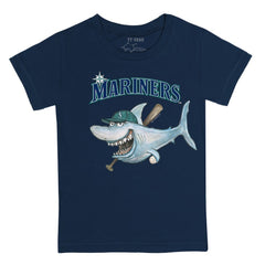 Seattle Mariners Tiny Turnip Youth Shark T-Shirt Navy
