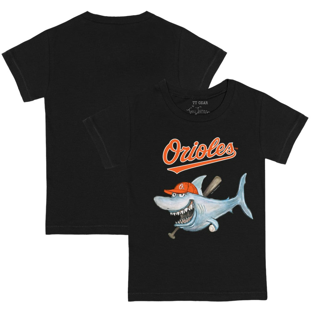 Baltimore Orioles Tiny Turnip Youth Shark T-Shirt Black