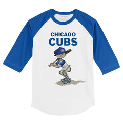 Chicago Cubs Tiny Turnip Youth Slugger 3/4-Sleeve Raglan T-Shirt White/Royal