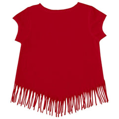 Philadelphia Phillies Tiny Turnip Girls Youth Stacked Fringe T-Shirt Red