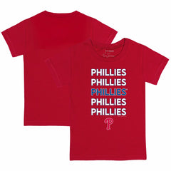 Philadelphia Phillies Tiny Turnip Youth Stacked T-Shirt Red
