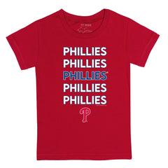Philadelphia Phillies Tiny Turnip Youth Stacked T-Shirt Red