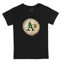 Athletics Tiny Turnip Youth Stitched Baseball T-Shirt Black