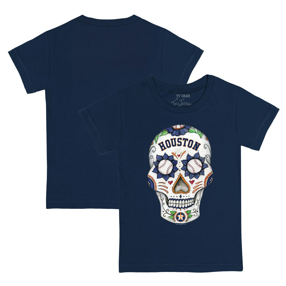 Houston Astros Tiny Turnip Youth Sugar Skull T-Shirt Navy