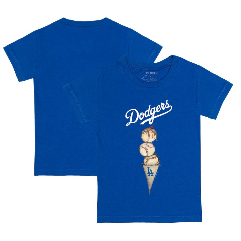 Los Angeles Dodgers Tiny Turnip Youth Triple Scoop T-Shirt Royal