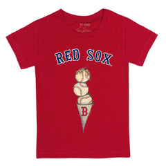 Boston Red Sox Tiny Turnip Youth Triple Scoop T-Shirt Red
