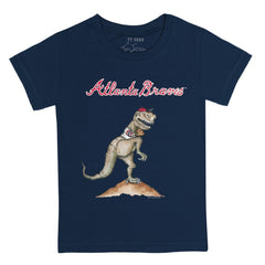 Atlanta Braves Tiny Turnip Youth TT Rex T-Shirt Navy